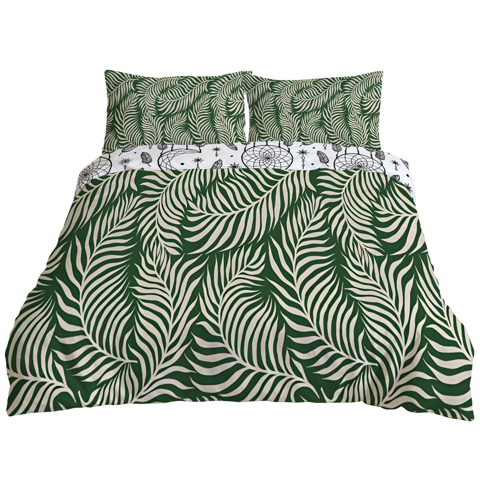 Housse de couette super douce et respirante 200x200 en feuilles de palmier