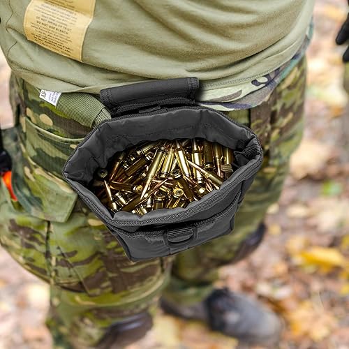Miniatura 7 de Molle Bolsa de volcado, Bolsa de carga plegable con cordón, Bolsa de munición para cinturón de utilidad militar