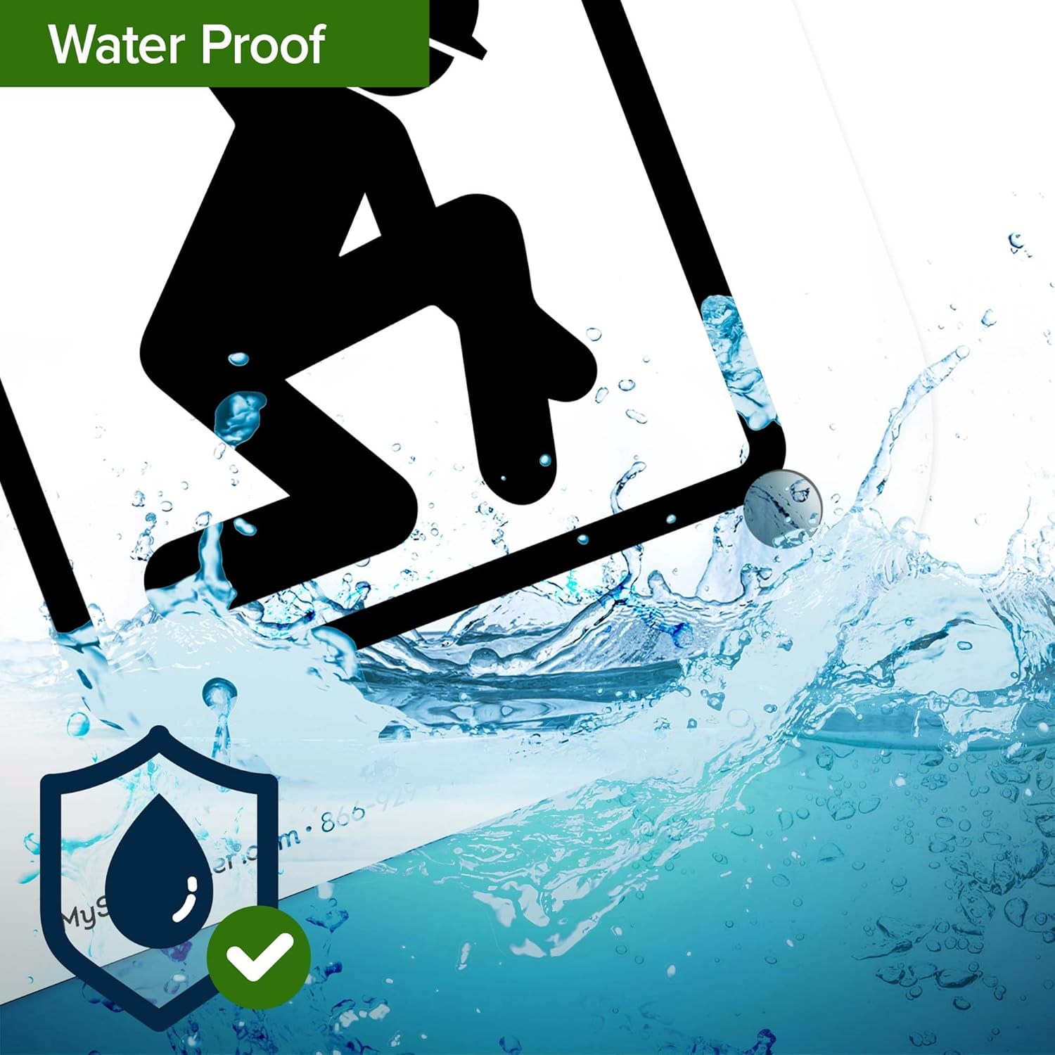 Danger Confined Space Entry By Permit Only With Graphic Bilingual Sign, 12x18 Inches, 55 mil thick HDPS (high density polystyrene), Made in USA by My Sign Center