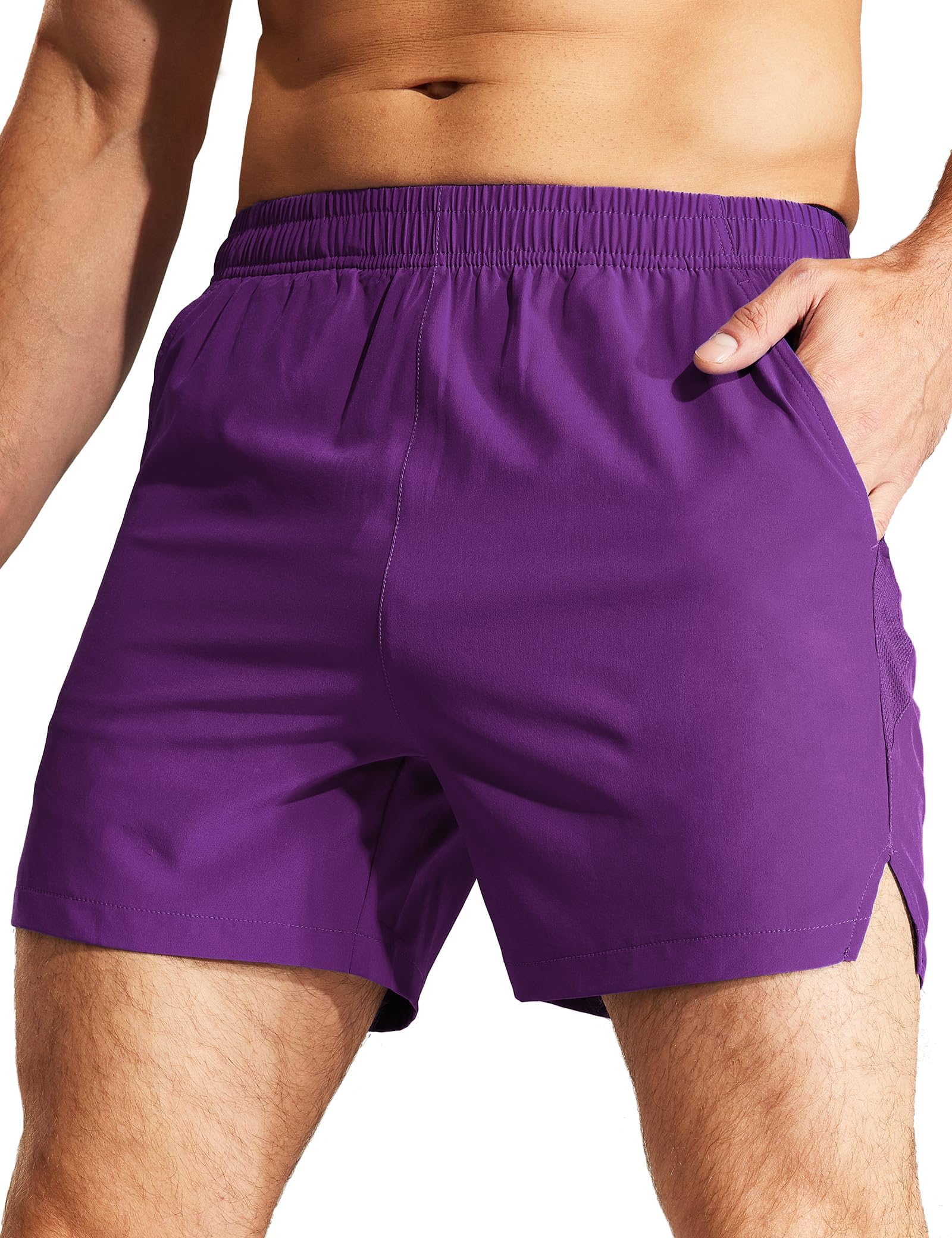 MIER Men's 5 Inch Inseam Running Shorts, Quick-Dry with Pockets