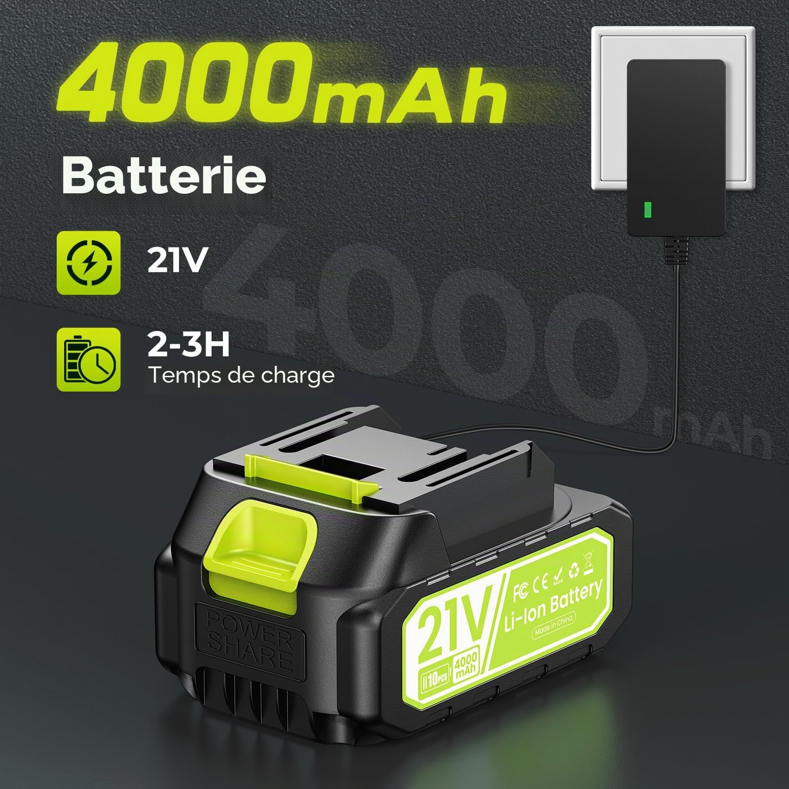 Sécateur Électrique Sans Fil, Ouverture de lame 70 mm & Capacité de coupe 50-60mm, 1200W Secateur Electrique Professionnel avec 4 Niveaux, Écran, 4000mAh Batterie & Lame SK7 tranchante pour Arbres