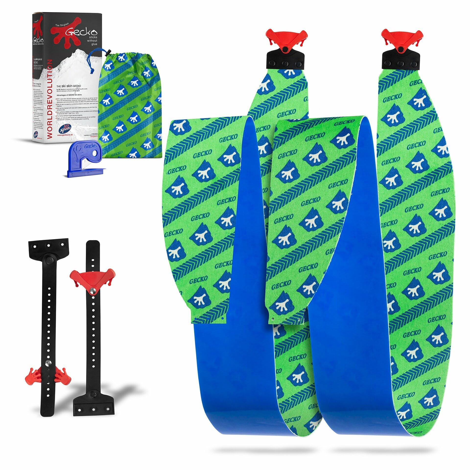 Gecko Premium Splitboard Mix | para un ancho de patín máximo de 140 mm y una longitud de 170 cm | con pala, sistema de extremos, remaches y bolsillo para pieles | Piel de escalada