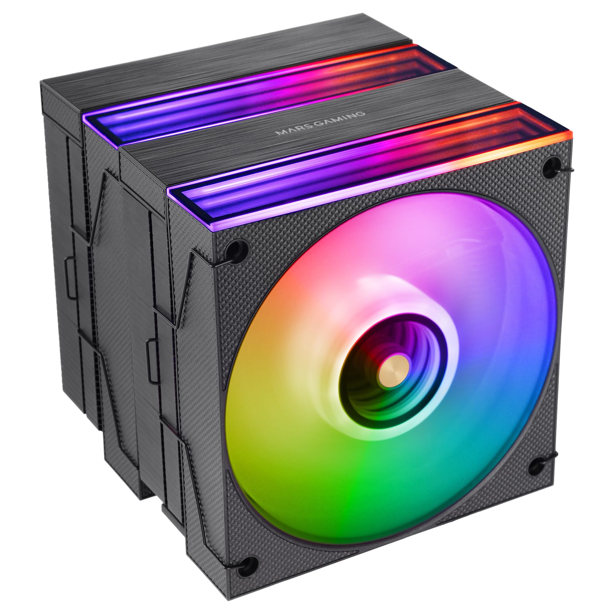 Mars Gaming MCPU-X26, Chłodzenie CPU Dual Tower 350W TDP, 2x Wentylatory 120mm ARGB Infinity Mirror, 6 Heatpipes HCT, Miedziane Jądro, Łożyska FDB, Tryb Cichy, Intel LGA i AMD, Czarny