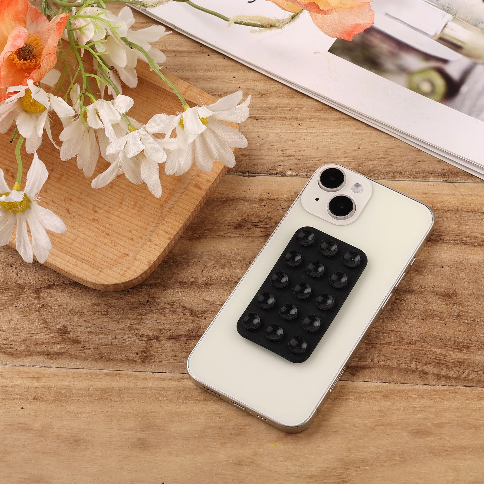 6 Ventose In Silicone A Forma Di Cuore Per Telefono - Supporto Portatile Per Selfie E Video Senza Mani, Adatte A Tutti I Cellulari