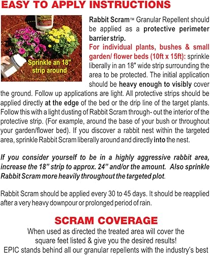 Miniatura 3 de Enviro Pro - Repelente granulado para conejos Epic Rabbit Scram, 2 libras. 11004