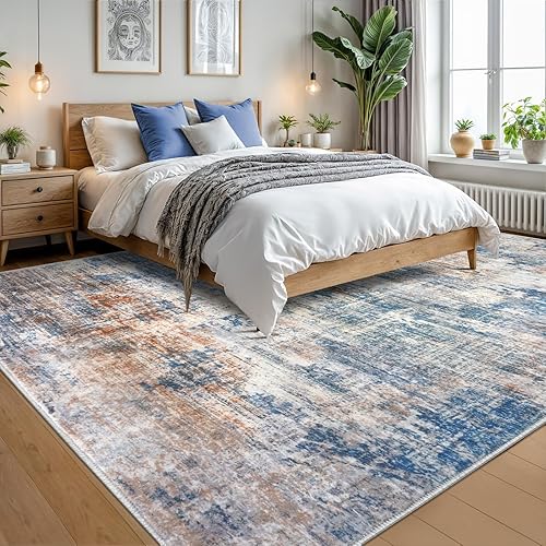 Miniatura 326 de IOHOUZE Alfombra pequeña abstracta de 2 x 3 pies, alfombra de entrada lavable para entrada interior, alfombras con respaldo de goma, alfombra Gris