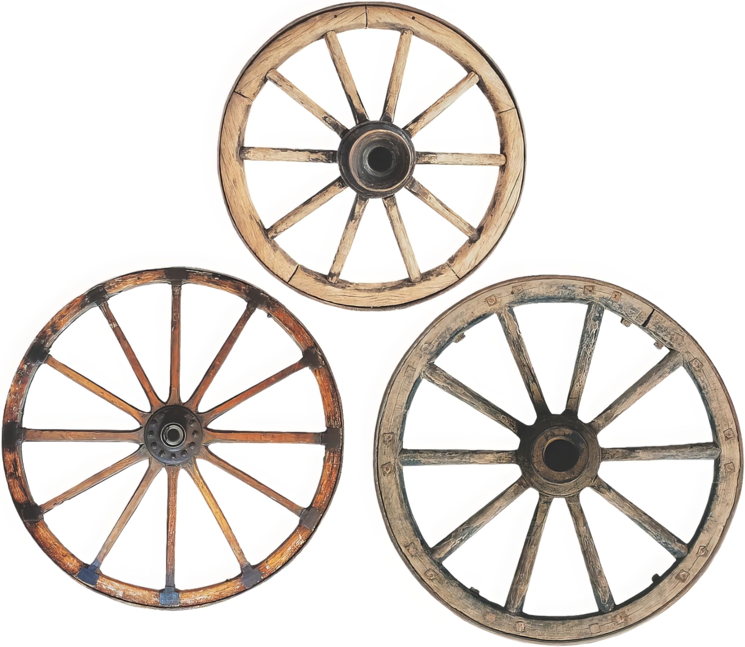 Fun Express Wagon Wheel Hanging Cutouts - Party Decor - 3 Pieces