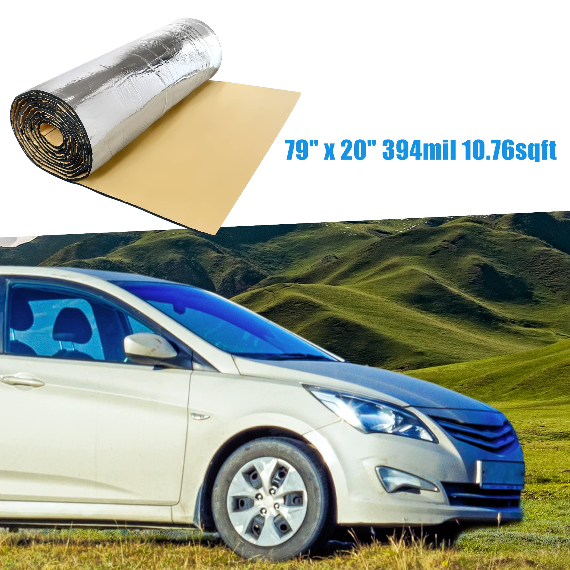 4X10 REFLEKTIERENDER PEEL STICK Hitzeschild Schalldämpfer Auto