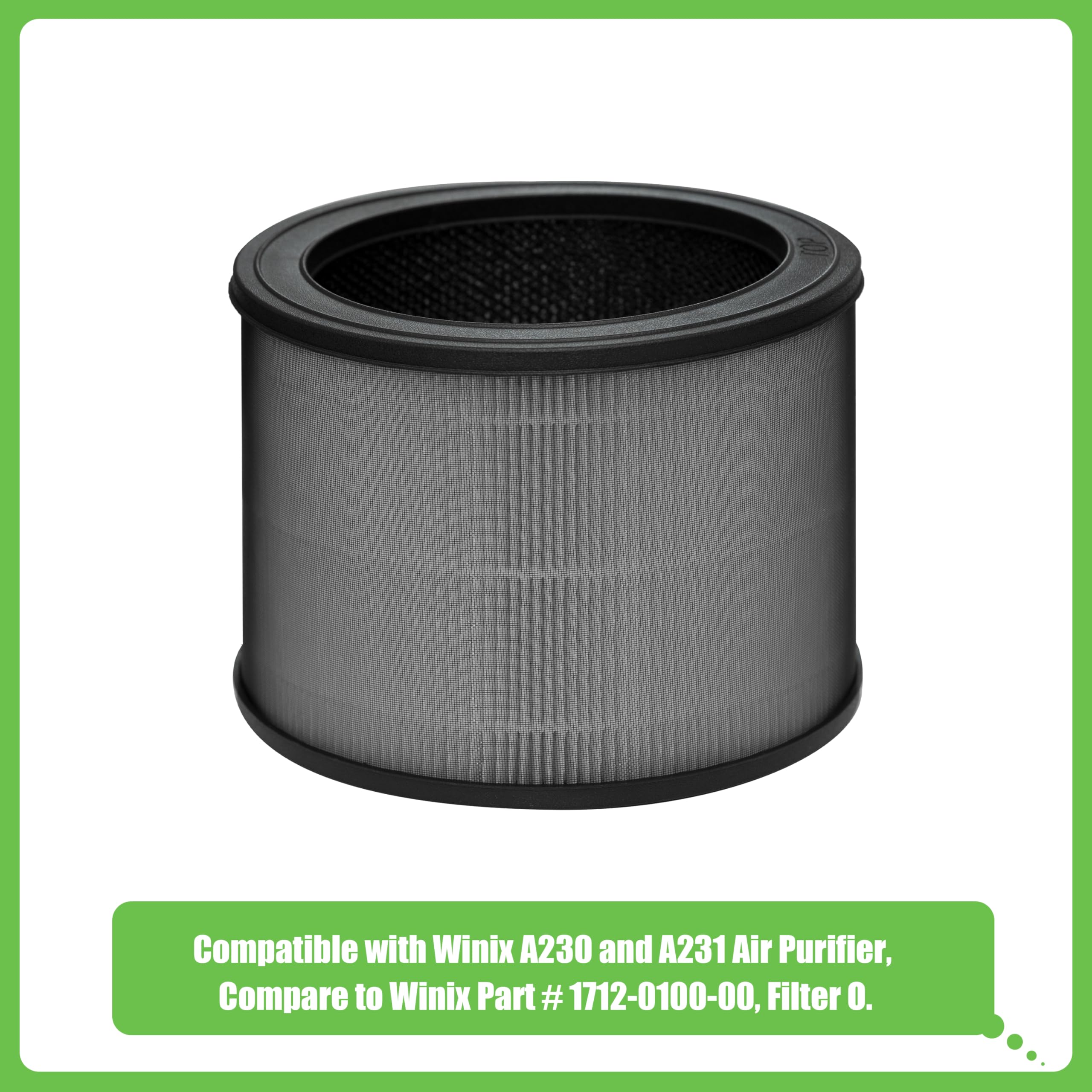 Hichoryer A231 Filter Replacement Size O, 1712-0100-00 Compatible with Winix A231 and Winix A230 Air Purifier, Item Number 1712-0100-00, 2 Pack