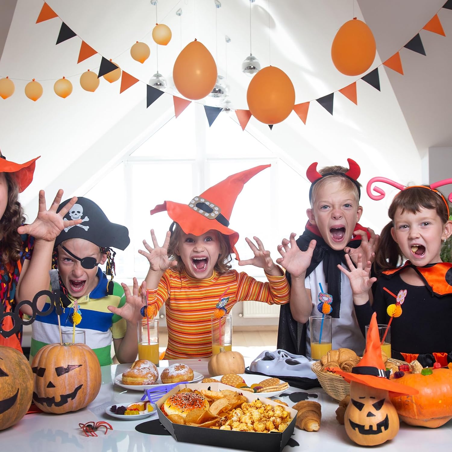 Mumufy 36 Pieces Halloween Paper Tray Disposable Coffin Bowl for Treat Candy Snack Spooky Goth Food Holder Trays for Summer Halloween Party Supplies 10.24 x 6.3 x 1.9 Inches