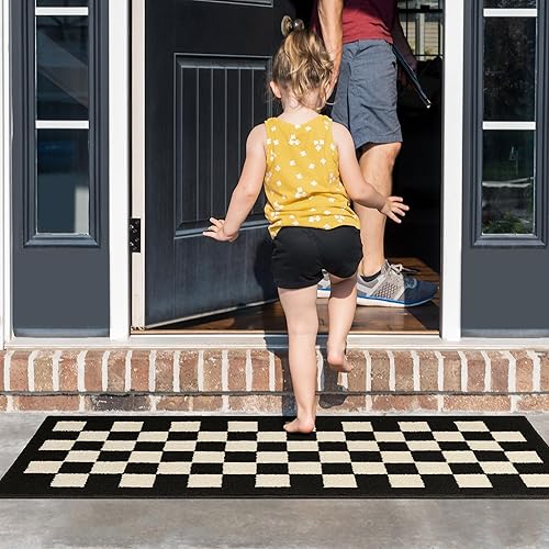 Miniatura 348 de GRANNY SAYS Felpudo para interiores, 32 x 48 pulgadas, antideslizante, tapete grande para puerta, tapete de bienvenida para exteriores, lavable