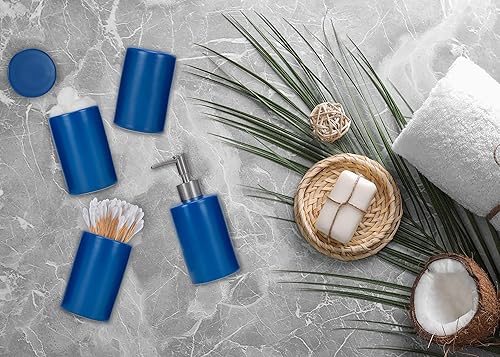 Miniatura 5 de NAT & Jules Chic - Juego de 4 accesorios de baño de cerámica redondeados modernos de 4.5 pulgadas, decoración y organización del hogar, perfectos