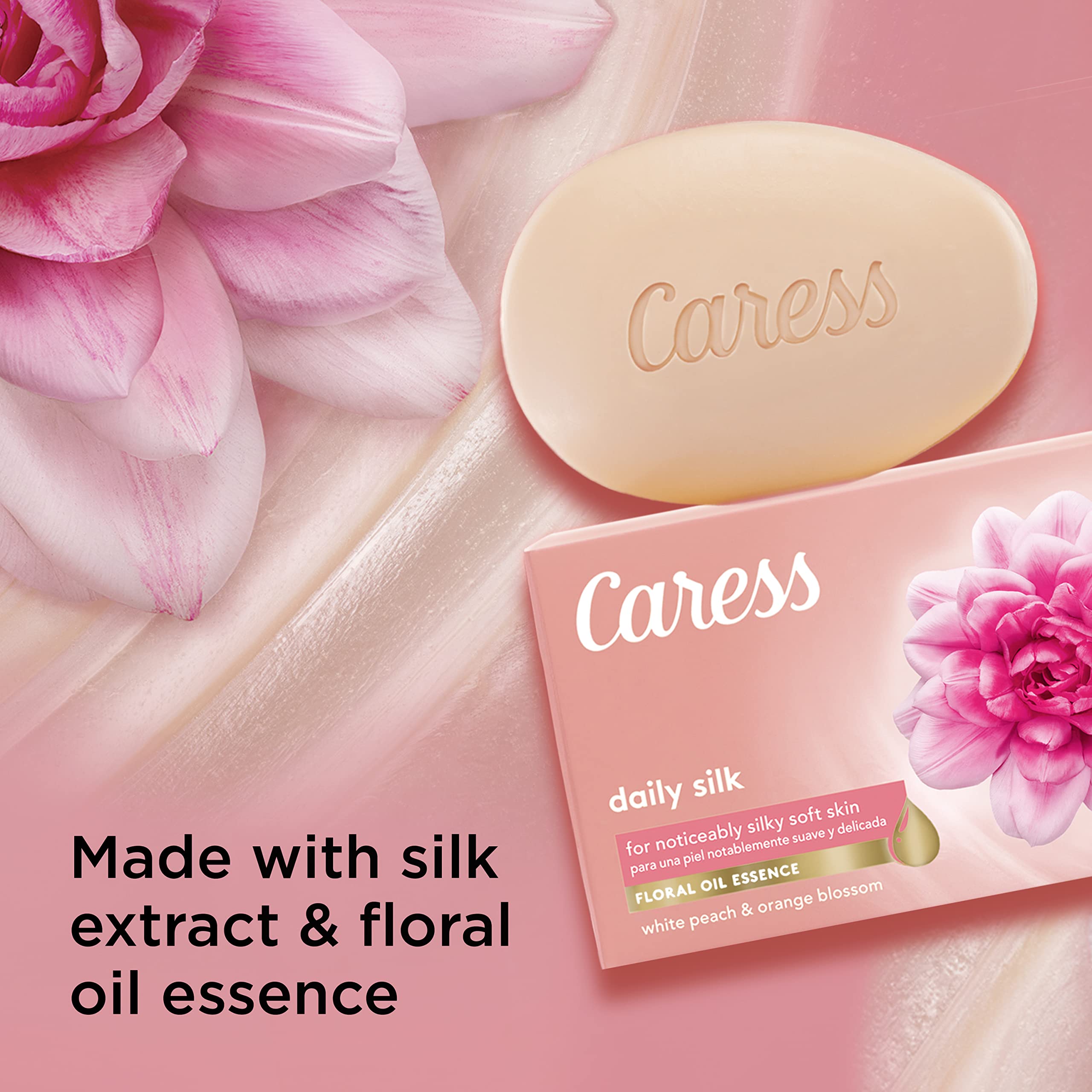 Caress Beauty Bar, codzienny jedwab 113 g, 6 batonów