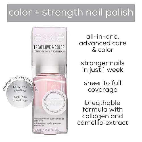 Miniatura 4 de essie Treat Love & Color - Esmalte de uñas para uñas normales a secasquebradizas, malva-Tivation, 0.46 onzas líquidas