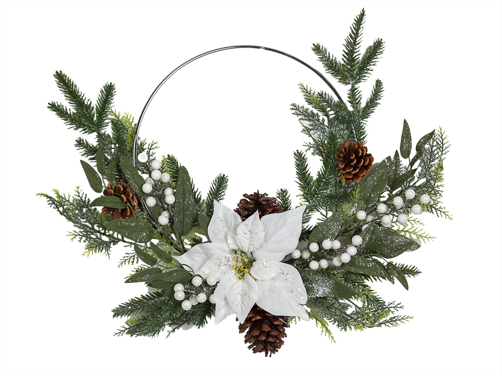 Couronne fleur de Pâques blanche haut de gamme pour intérieur chic
