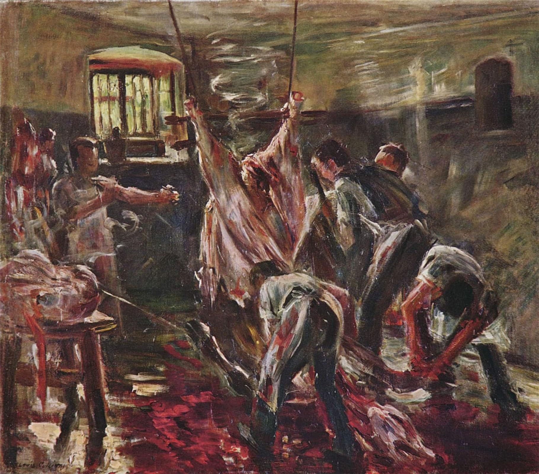 POSTERIIk Famous Print Pop Art Wall Art Graffiti in the Slaughterhouse by Lovis Corinth Art Prints for Home Decor 60x90cm