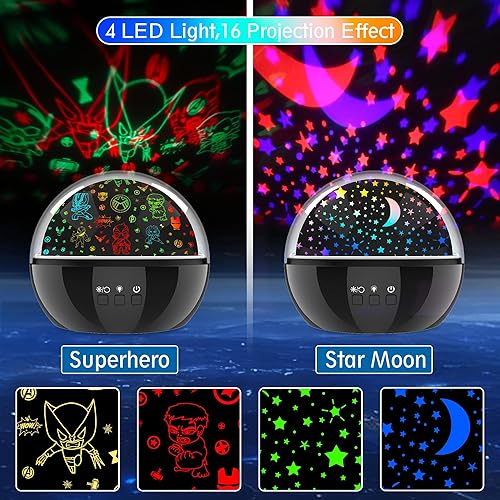 Miniatura 2 de Proyector de luz nocturna de dinosaurio para niños, juguetes de dinosaurio para niños, luces nocturnas de bebé con rotación de 360 grados, luz