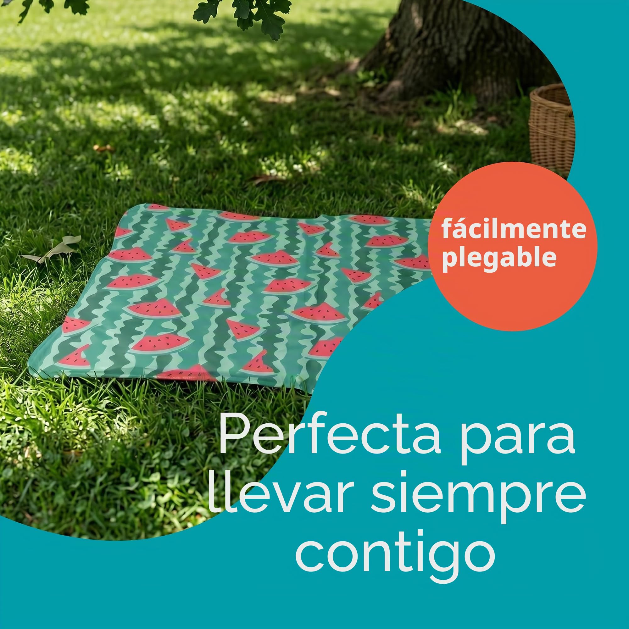 AQPET AqpetFriends - Alfombrilla refrigerante refrescante para Perros, Gatos y Animales, con diseño de Frutas, 60 x 50 cm