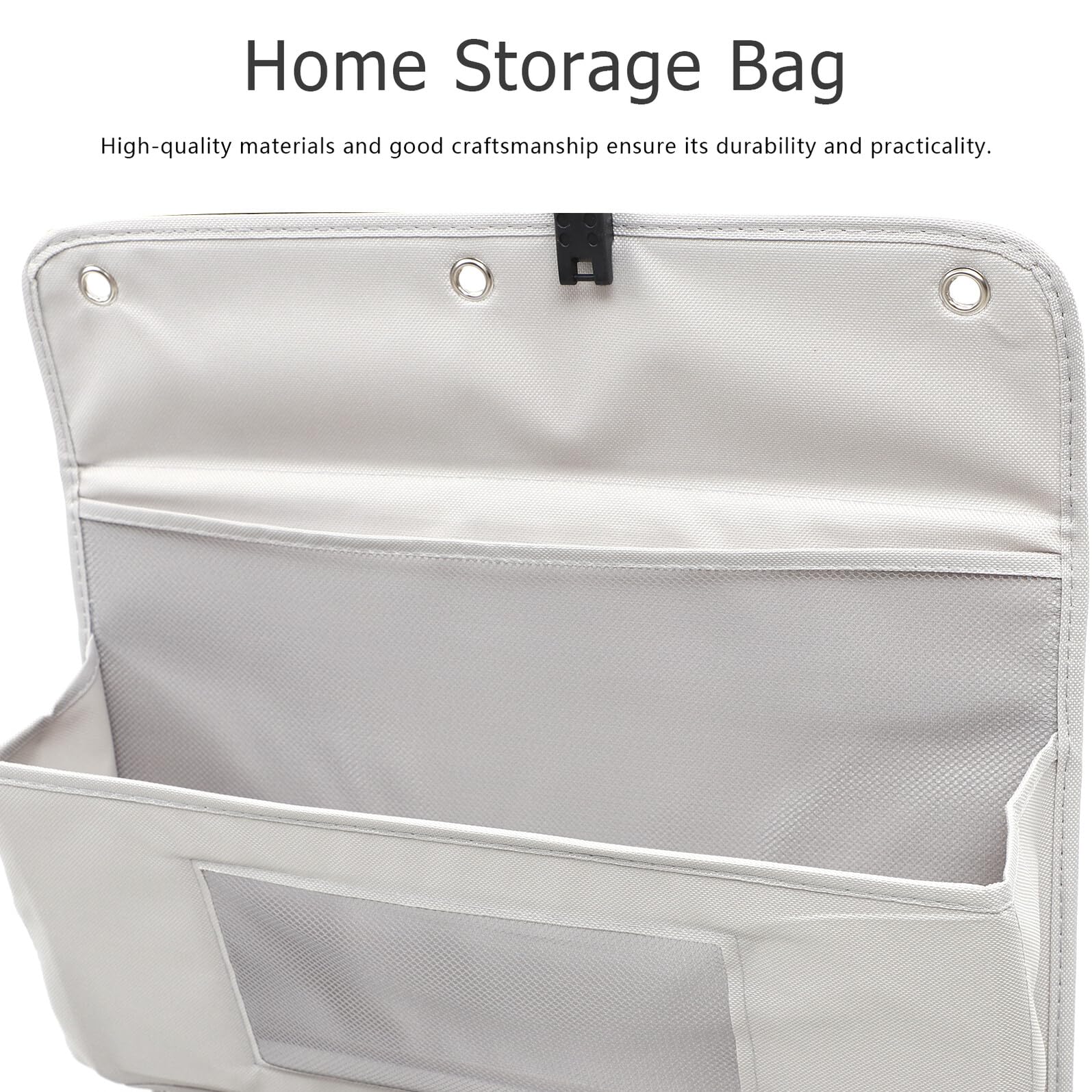 TOPBATHY Bolsa De Almacenamiento Colgante para Armario y Puerta, 3 Capas, Tela Gris, Organizador De Pared para Hogar, Dormitorio y Sala, Práctico Espacio De Guardado