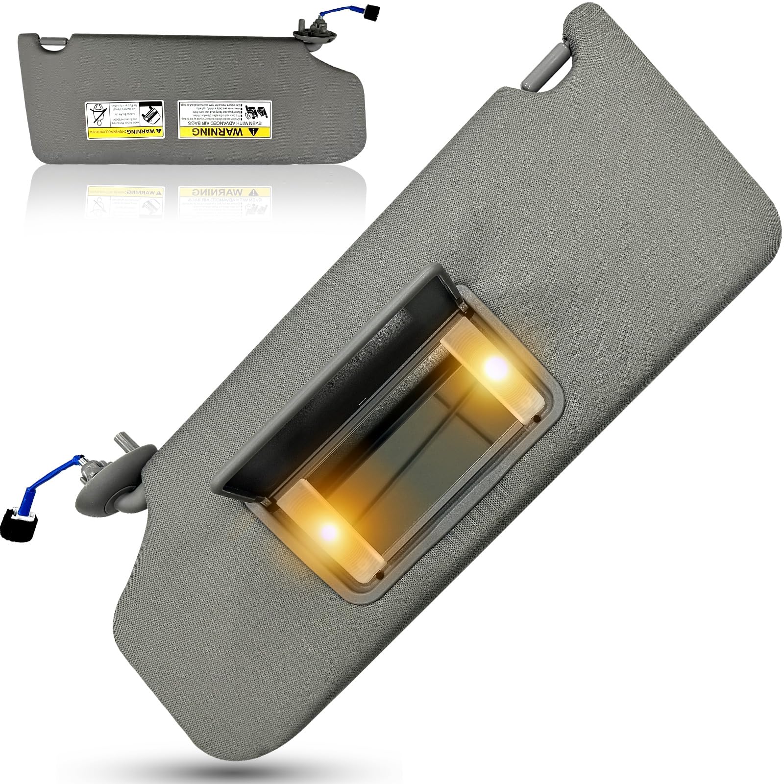 Left Driver Side Sun Visor for Honda Pilot 2009 2010 2011 2012 2013 2014 2015 Replace 83280-SZA-A01ZA with Vanity Light/with Makeup Mirror (Driver