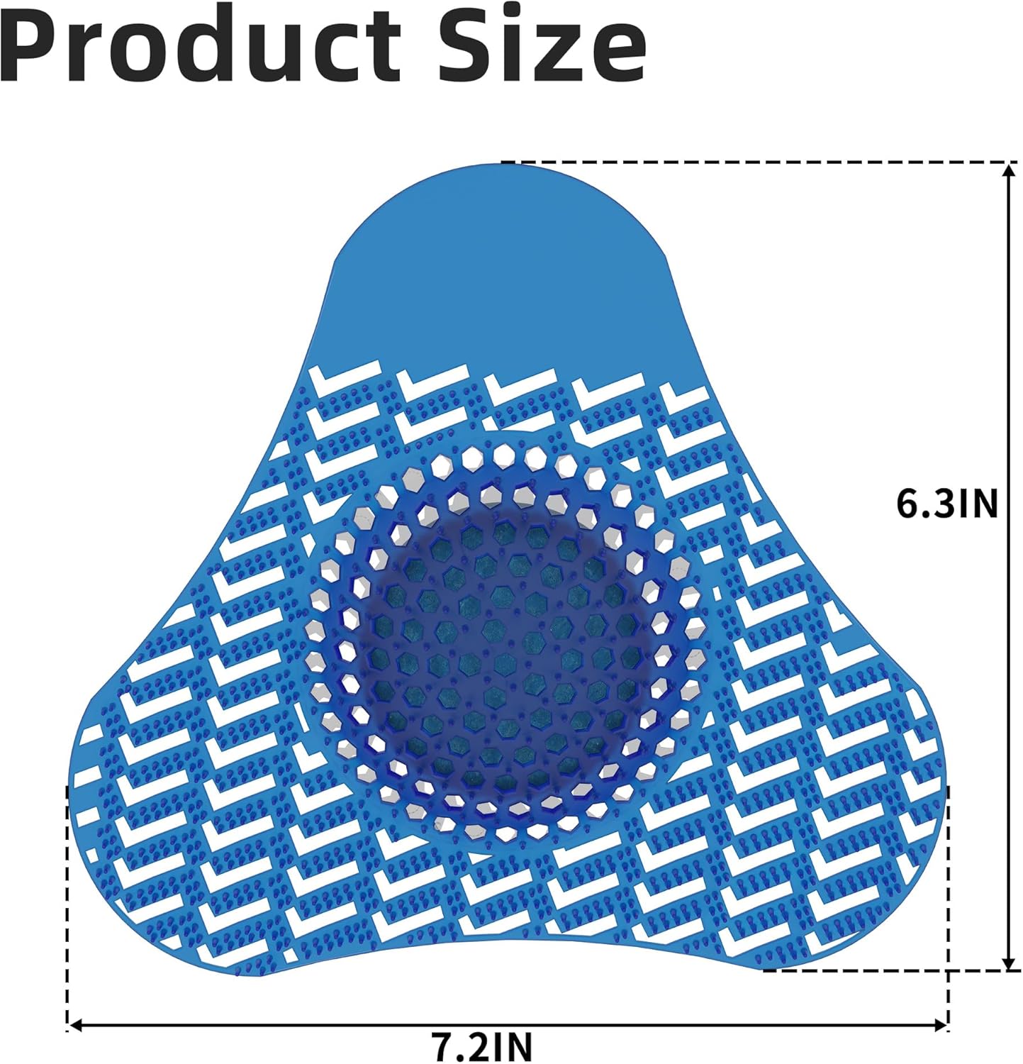 Urinal Screen Deodorizer, Urinal Cakes with 3D Anti-Splash Long Bristles, Male Urinal Mats Pads with Odor Protection for Men Toilets Bathroom (12 Packs)