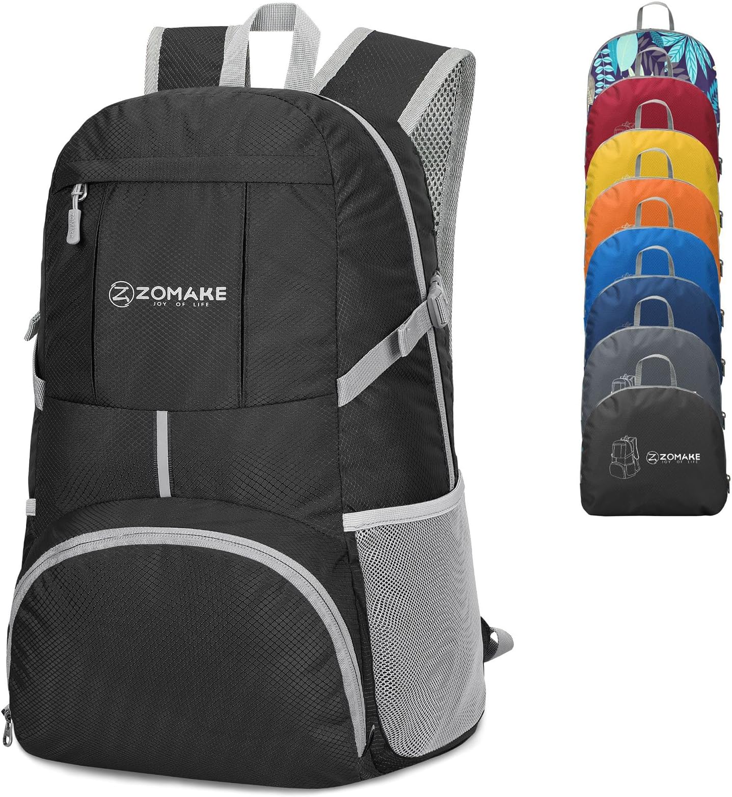 ZOMAKE Foldable Backpack Lightweight Packable 35 L, Hiking Daypack Water Resistant Travel Bag Nylon Outdoor Sports Camping Rucksack Walking Trekking for Men Women Seniors