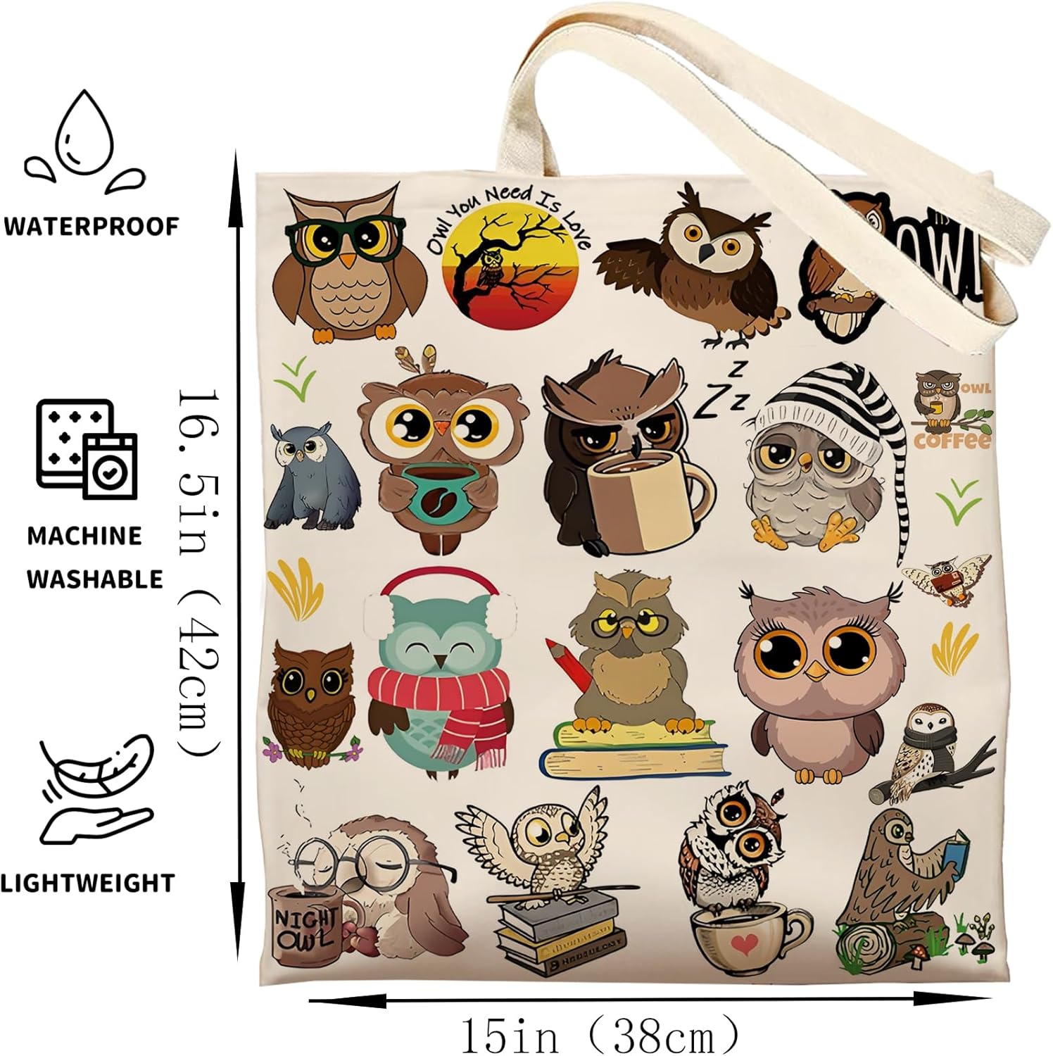 DOOX Canvas Tote Bag for Women, Reusable - Gift/Shopping/Beach/Grocery Canvas Bag - Birthday & Christmas Gifts for Women - Image 4