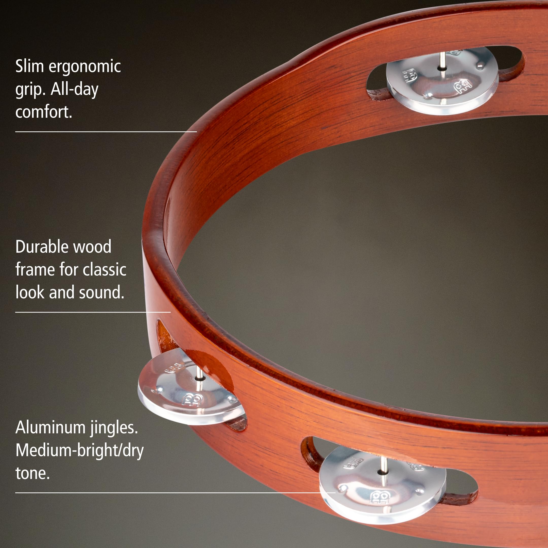 Meinl Hand Tambourine TA1A-AB, African Brown #AB - Tamburyn