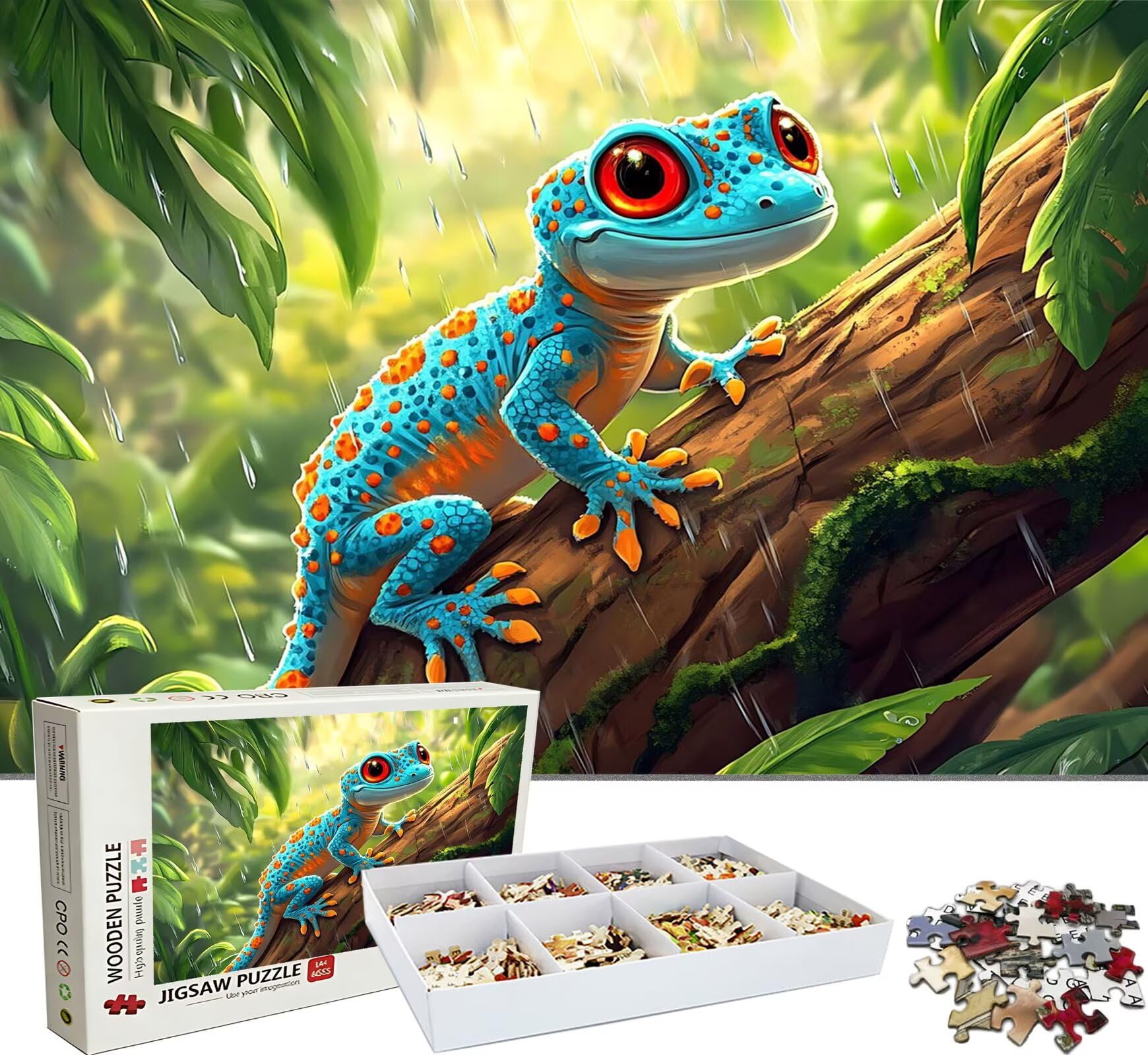 Puzzle 3000 Teile, Holzpuzzle Erwachsene - Impossible Puzzle 122 x 81 cm niffliges Denkspiel & Denksport für Frauen & Männer, Familienspiel für Spieleabende, Geschenk für Frauen Wald Tier w0-761