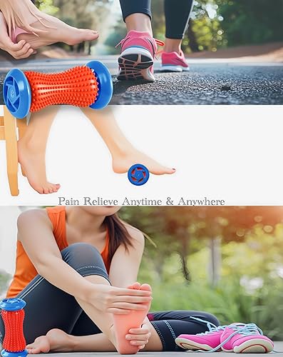Miniatura 4 de Rodillo de pie portátil para fascitis plantar, un eficaz masajeador muscular de tejido profundo y herramienta de alivio del dolor de pies, ideal