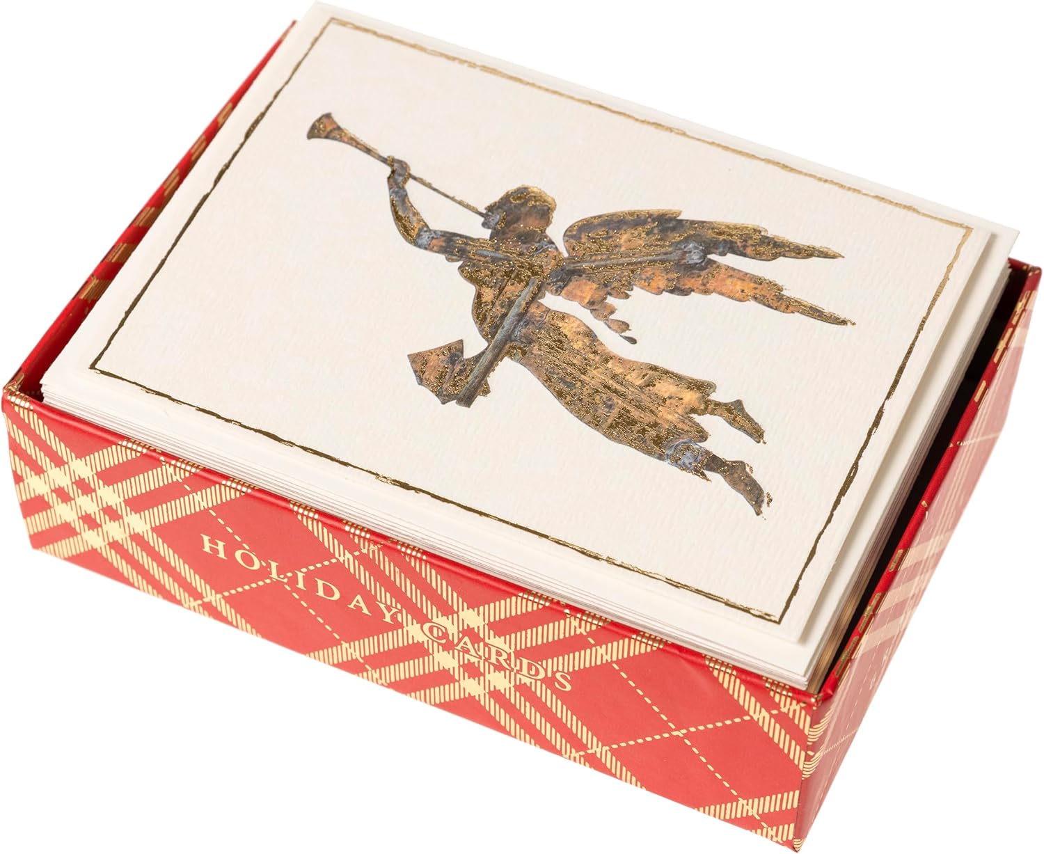Graphique Chabot Angel Holiday Cards | Pack of 15 Cards with Envelopes | Christmas Greetings | Gold Foil and Embossing | Boxed Set | 3.25" x 4.75" - Image 3
