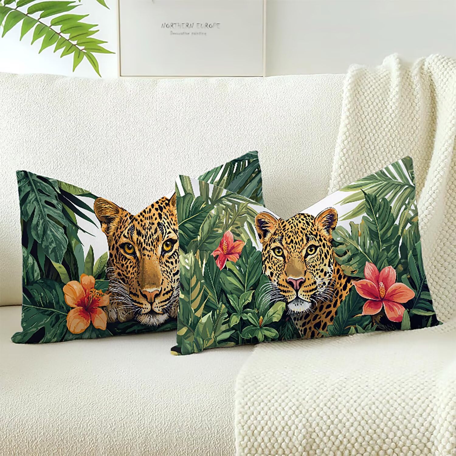 Housses de coussins velours doux lavables 70x40cm pour taies d'oreiller canapé salon