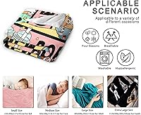 Vista 6 de Manta de anime de regalo para niñas, decoración de anime Kawaii para mujeres, manta de franela de dibujo de anime Ramen Boba, cosas para amantes