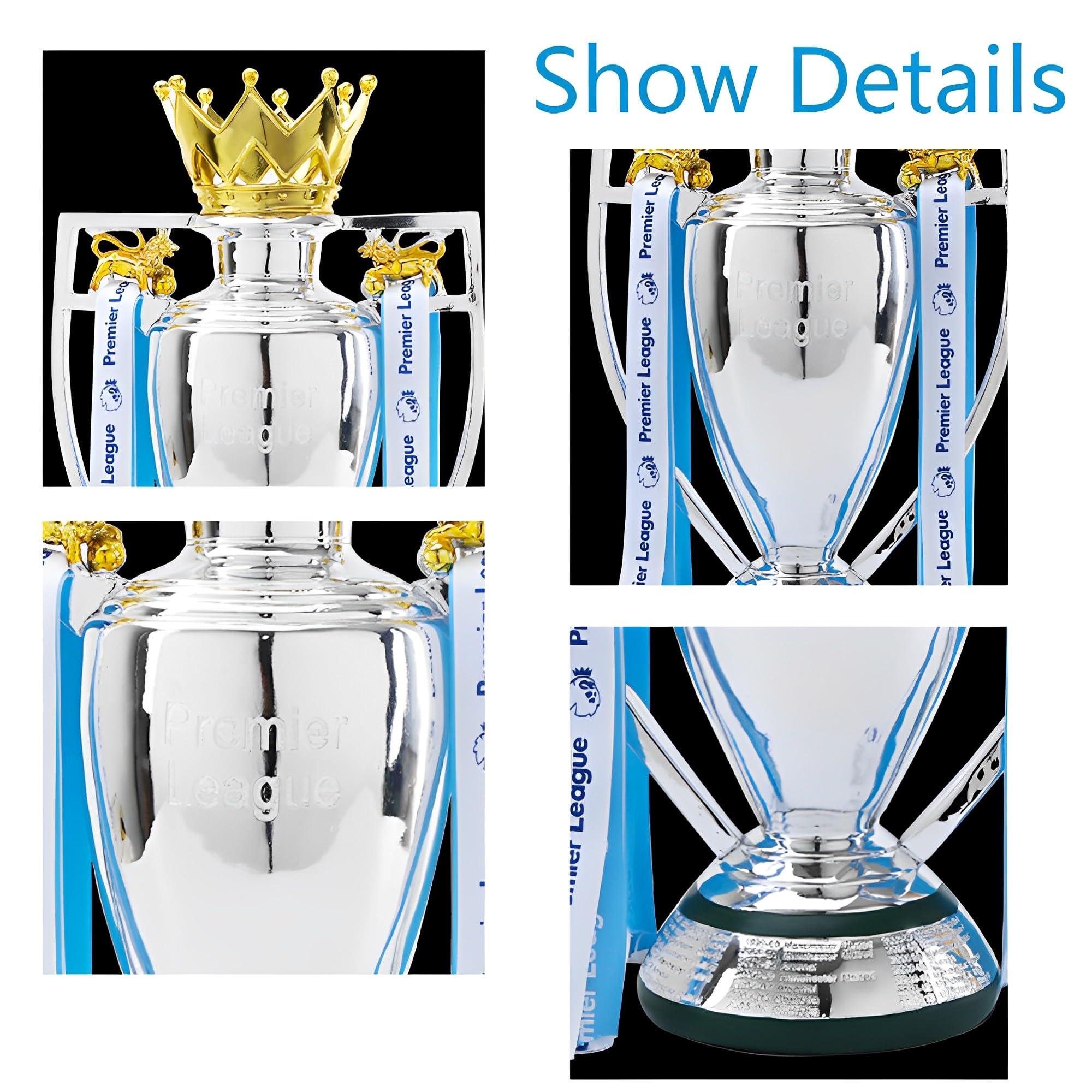 SWAYVES Champions Trophy Replica Trofeos de Fútbol Souvenirs Fansccionables Home Office Bar/30.3In/77Cm
