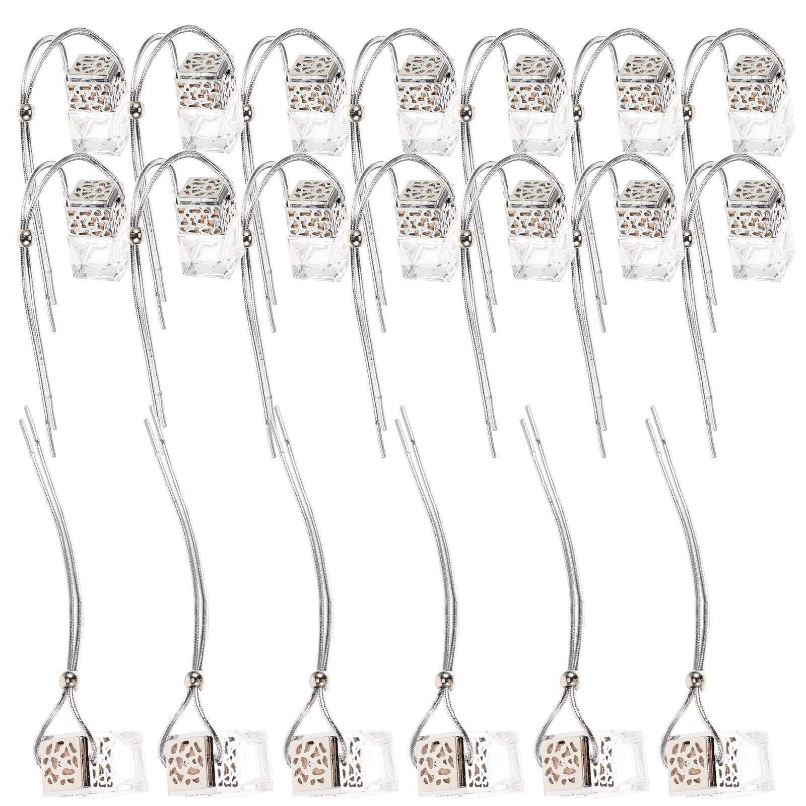 MAGICLULU 20 Stück Auto Duftdiffusor Glasflaschen 8 Ml Tragbare Parfümflakons Silber Multifunktional und Einfach zu Lagern für Fahrzeug und Wohnkultur
