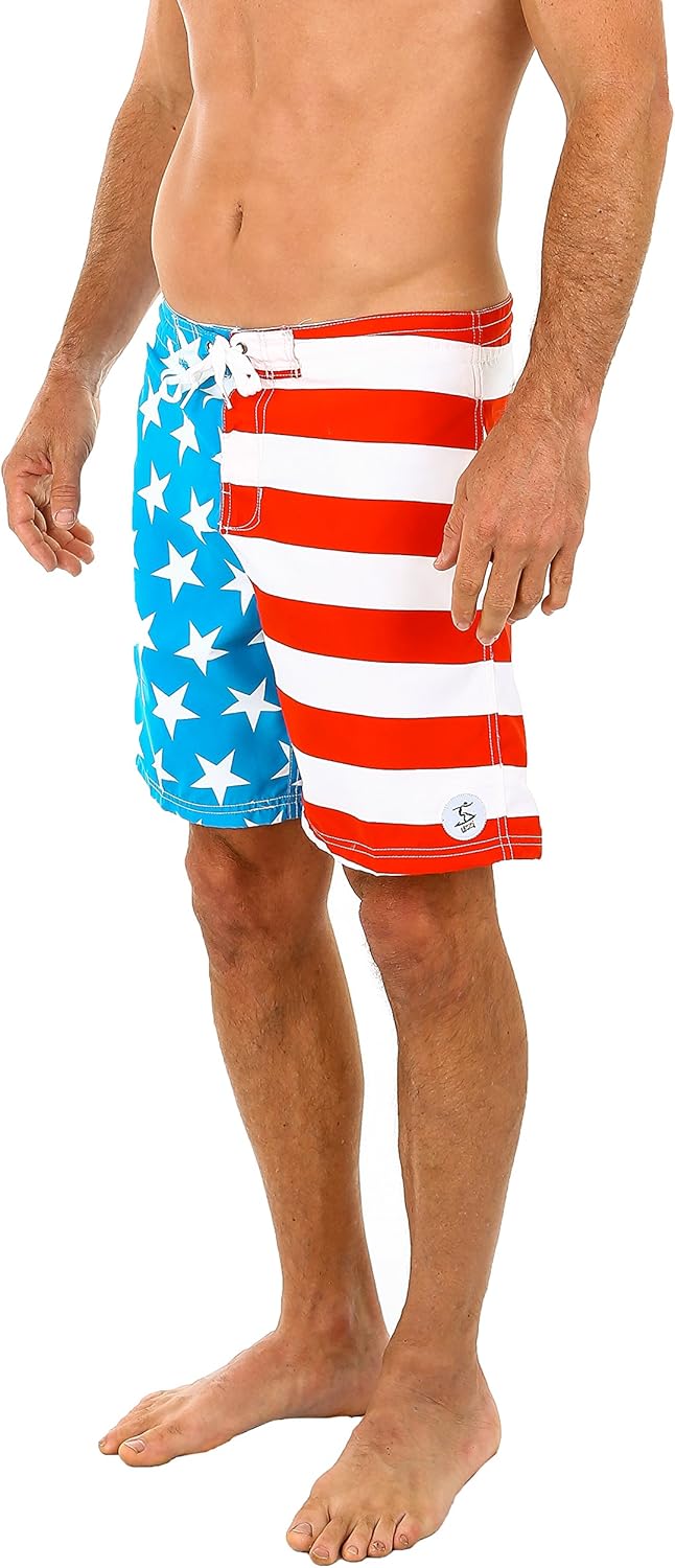 men's 4th of july swim trunks