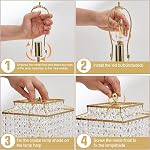 Touch Control Crystal Table Lamp with Dual USB Ports, 3-Way Dimmable Lamp, Bedside Lamps with Crystal Shade, Lamp for Bedroom, Living Room, Teens Room, Dresser, 6W LED Bulb Included
