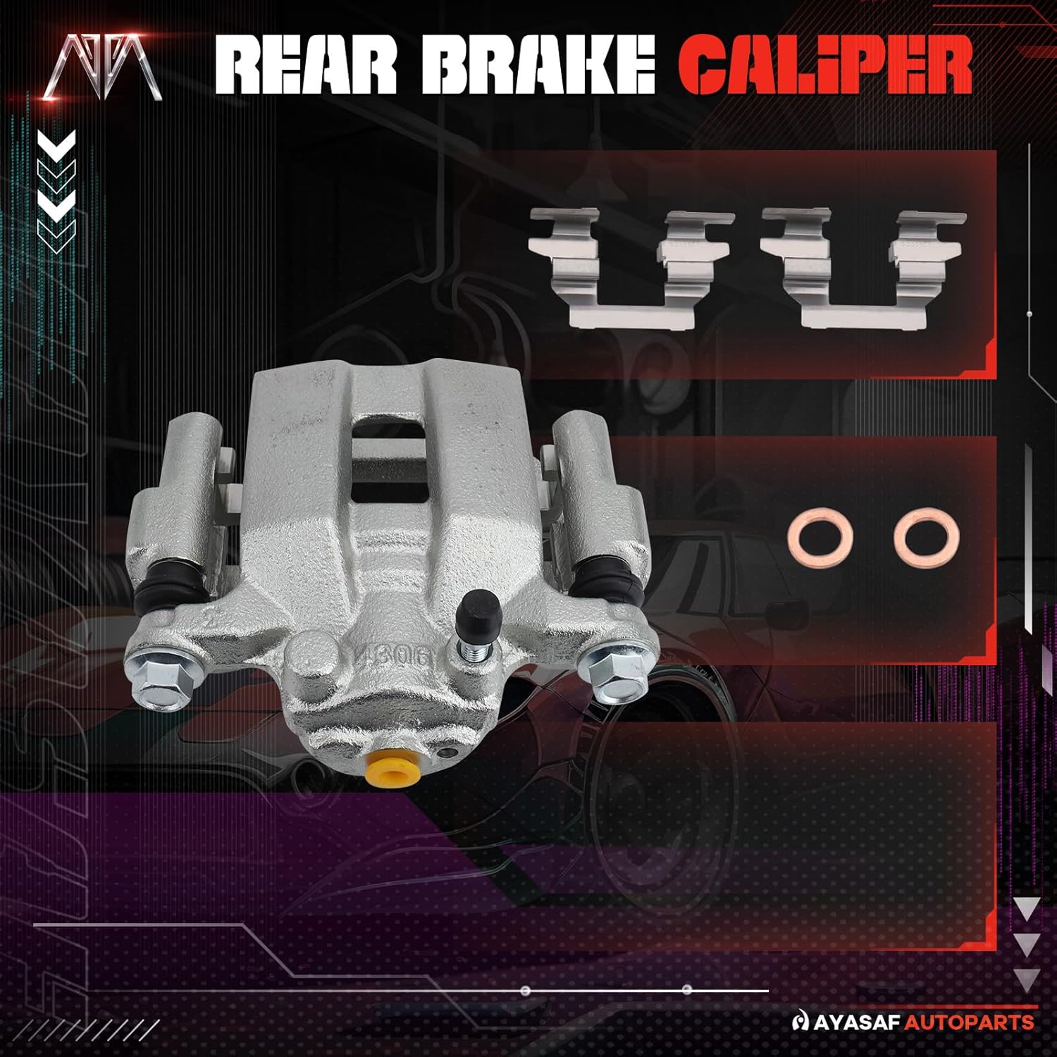 MAYASAF 19B2793A Rear Right Brake Caliper Passenger Side Caliper Assembly for NISSAN 2006-09 350Z, INFINITI 2005-08 G35/2009-10 G37/2006-09 M35/2006-09 M45 (Rear Right)