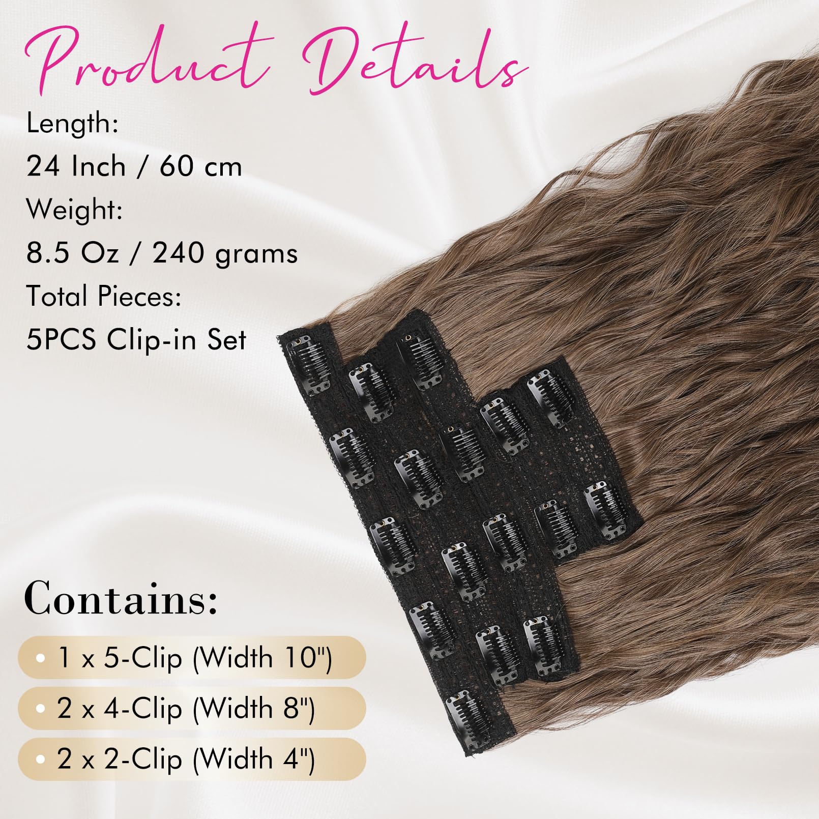 REECHO Clip in Hair Extensions - Image 2