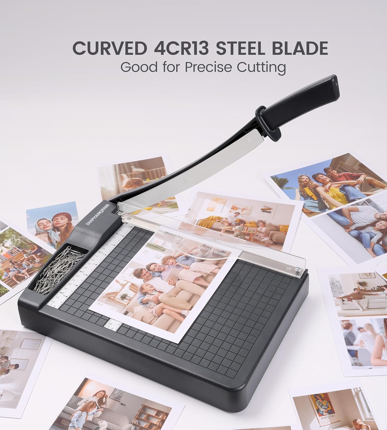 Paper Cutter,Paper Trimmer12" Cutting Length Heavy Duty Guillotine Paper Slicer with Safety Guard and Blade Lock,12 Sheets Capacity,Ideal for Offices,Homes,Printing Shops,Photo Studios