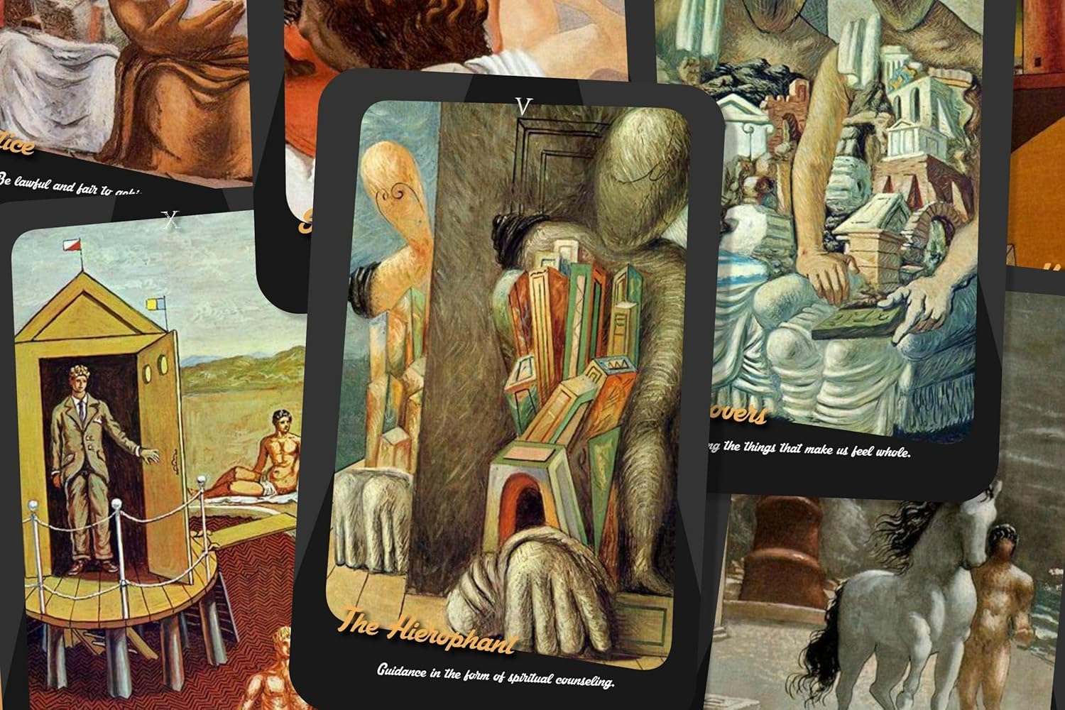 Surrealism Tarot - Giorgio de Chirico - Major Arcana - Cards - Tarot Deck - Fortune Telling - Divination Tools - Tarot Gift - Fine Art Cards