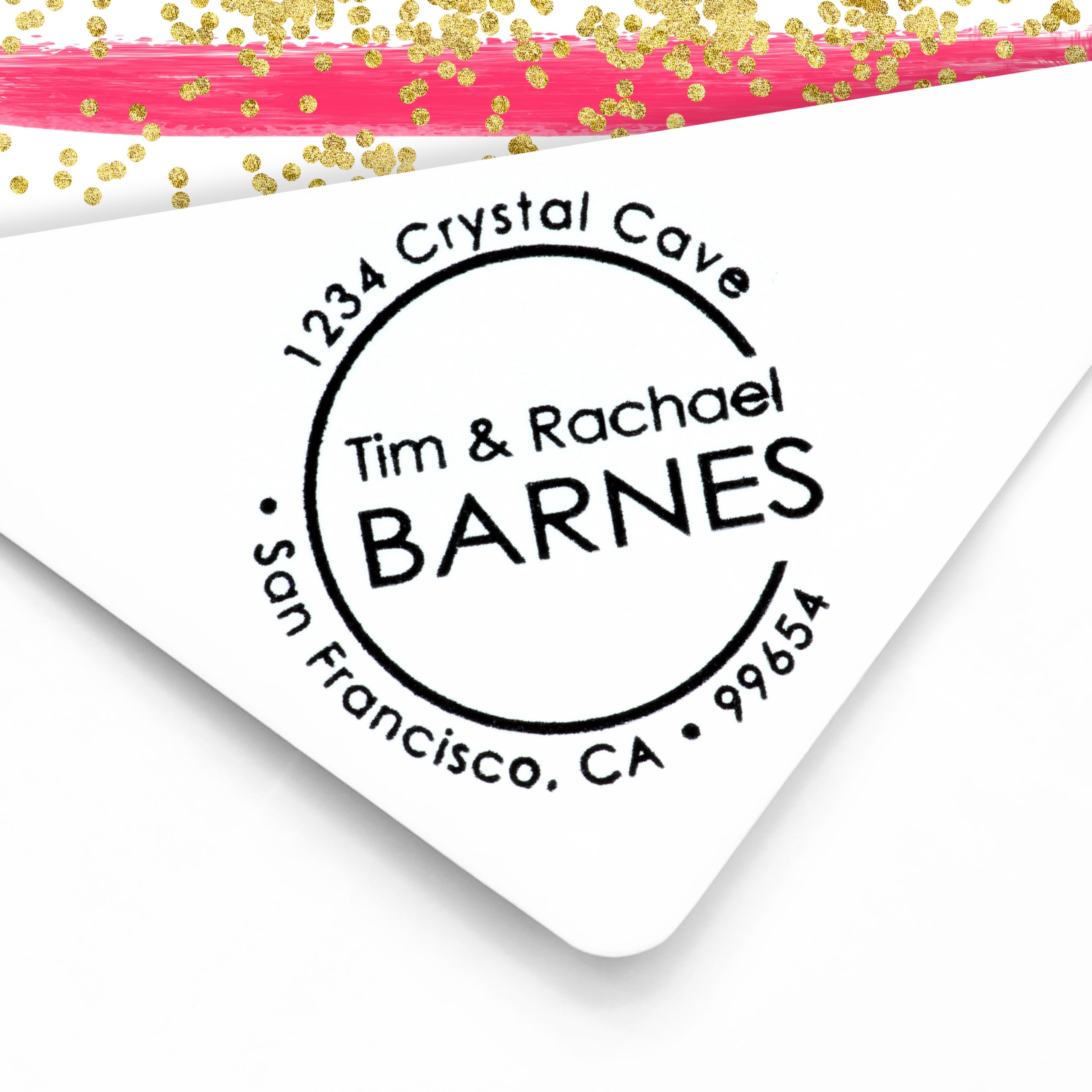 ExcelMark Personal Self Inking Address Stamp and Monogram - Style 219