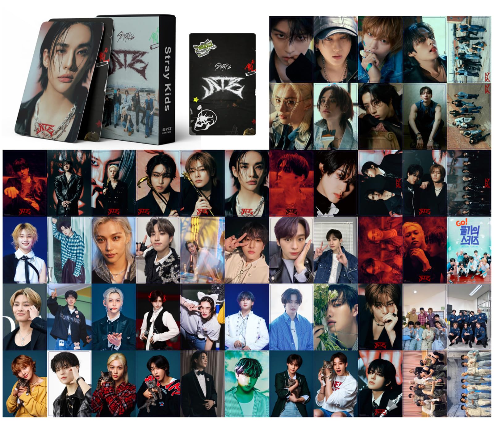 Stray Kids Photocards,StrayKids Cards,Stray Kid Album,Kpop Stray Kids ATE LomoCards,Stray Kids Merch,Stray Kids Mini Picture Cards,Kpop Photocards Greeting Card