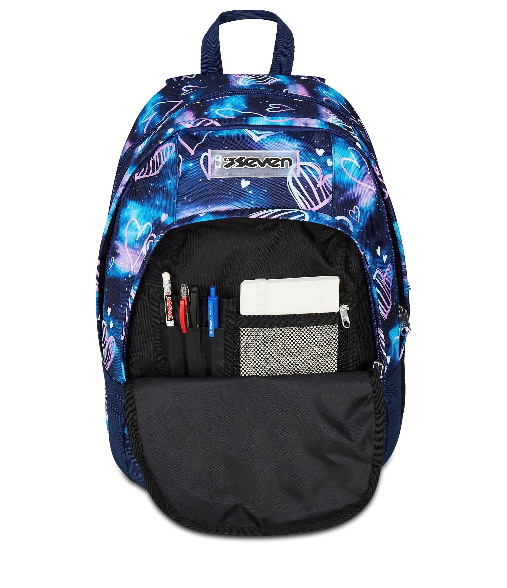 Seven Zaino Scuola Dual, Viola Fucsia, Doppio Scomparto Da 31 L, Tasca Per PC, Tasca Per Borraccia e Tasca Con Organizer, Scuola Media e Superiore, Zaino Per Ragazza