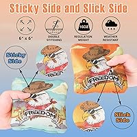 Vista 2 de EunHo Cornhole Bags Regulation Dual Sided Set of 8, Professional Cornhole Bean Bags Slick & Sticky Side Bags with Carry Bag