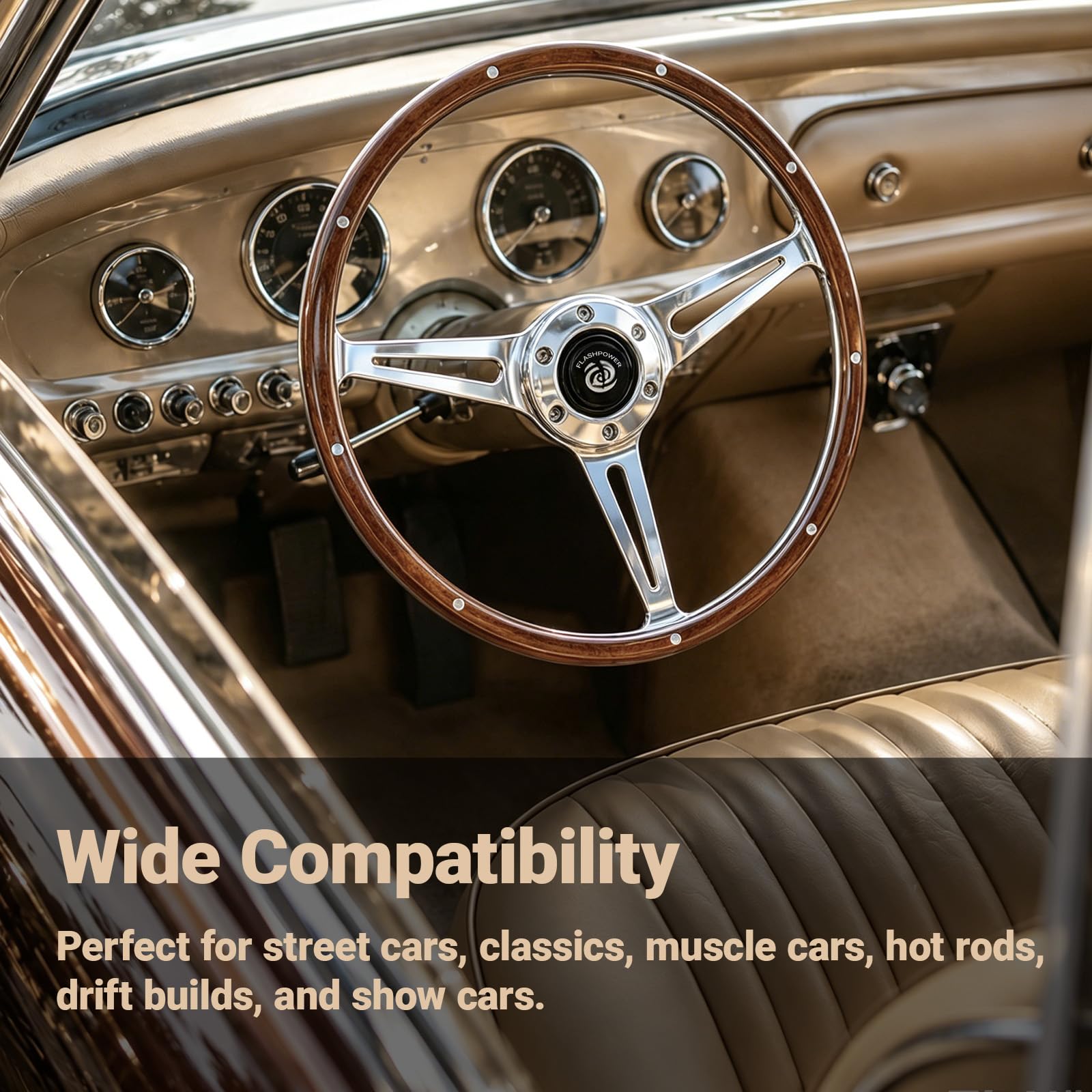 Amazon.com: 13'' Classic wood grain steering wheel Restoration
