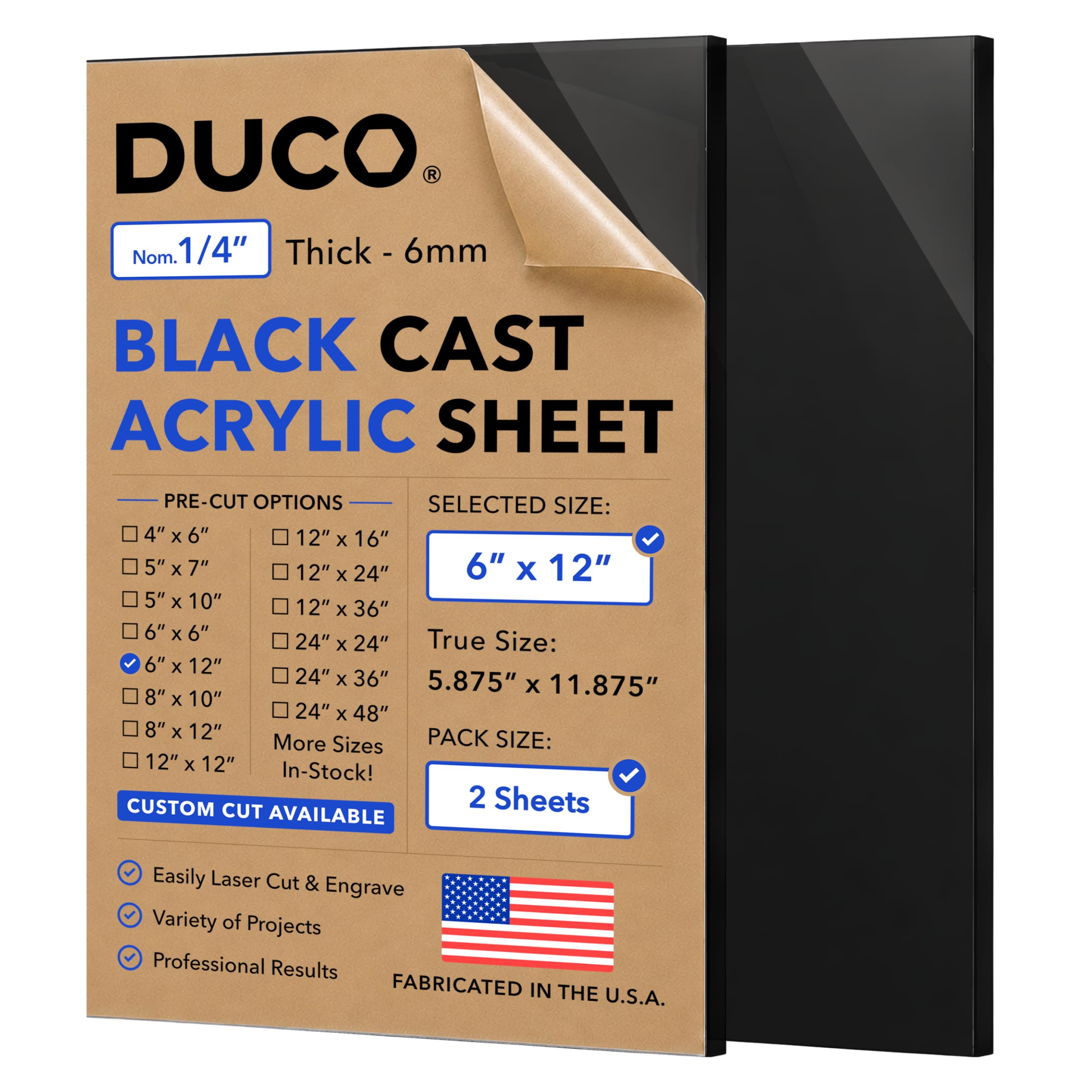 Clear Acrylic Sheet - 12"x12" Plexiglass -31