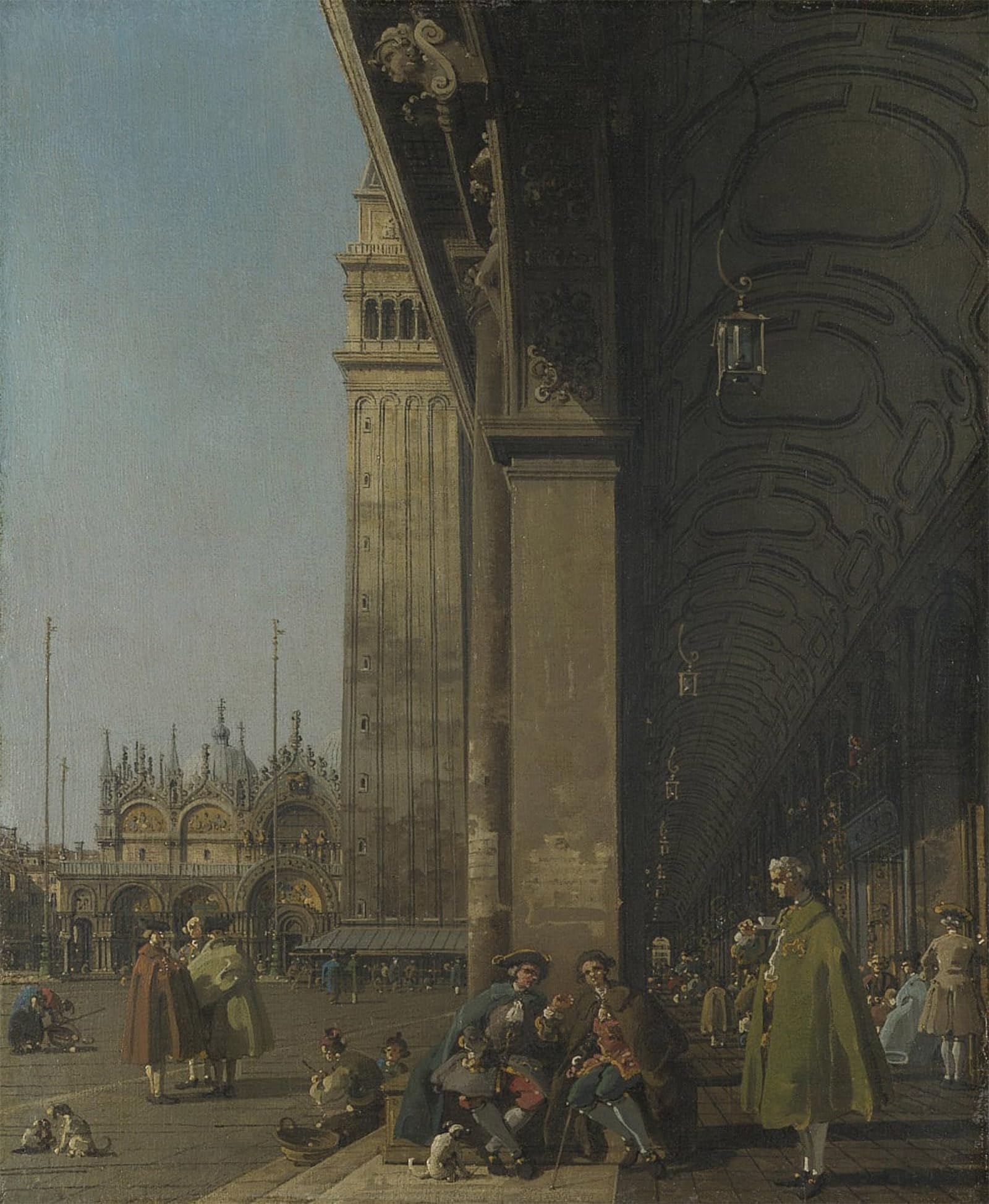 SERENDIPITP Vintage Wall Art Canvas Nordic Poster Canvas Print Picture Venice Piazza San Marco and the Colonnade of the Procuratie Nuove by Antonio Canal Wall Art Poster for Home Decor 60x90cm