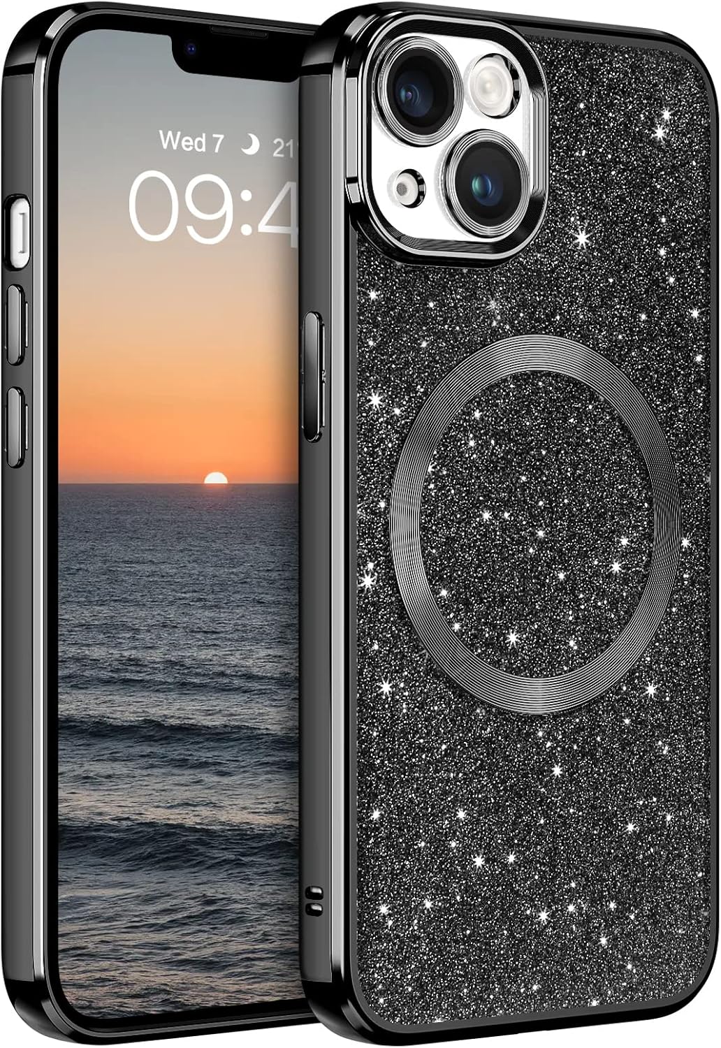 iPhone 14 Plus Case, Phone Case iPhone 14 Plus,VENINGO Cute Glitter