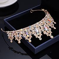 Vista 14 de Kamirola - Corona de reina y tiaras corona de princesa para mujeres y niñas, diademas de cristal para novia, princesa para bodas y fiestas (01)